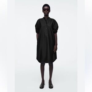 COS Black Cotton Shirt Dress Size 4